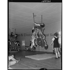 Physical education display by pupils at PLC