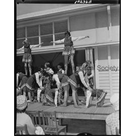 Physical education display by pupils at PLC