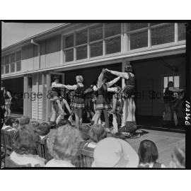 Physical education display by pupils at PLC