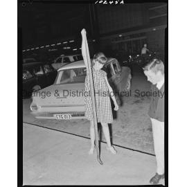 Girl with a brown snake