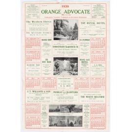 1939 Orange Advocate Calendar