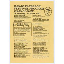 Banjo Paterson Festival 16 February - 17 March 1991 Program