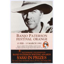 Banjo Paterson Festival 15 February - 15 March 1992 Poster