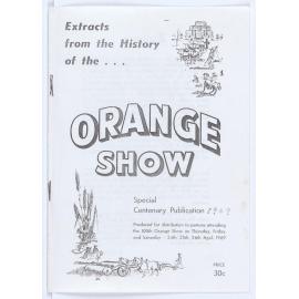 Extracts from the history of Orange Show