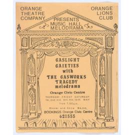 Gaslight Gaieties with the Gasworks Tragedy Melodrama