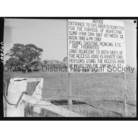 Suma Park Dam noticeboard