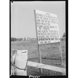 Suma Park Dam noticeboard