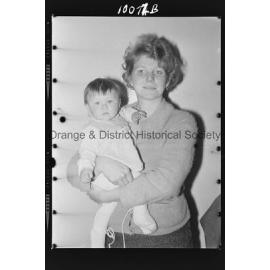 Passport photo Mrs J K Hurley and baby