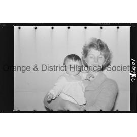 Passport photo Mrs J K Hurley and baby