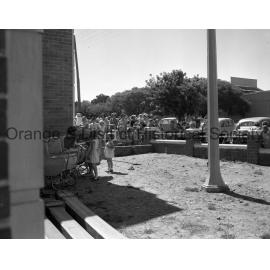 People outside Scout Hall