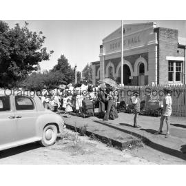 People outside Scout Hall