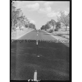 Freshly painted 'off-centre' lines