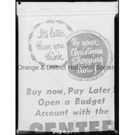 Copy sign for Center Store