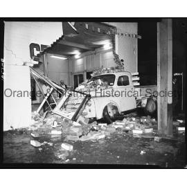 Truck accident at Five Ways intersection