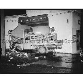 Truck accident at Five Ways intersection