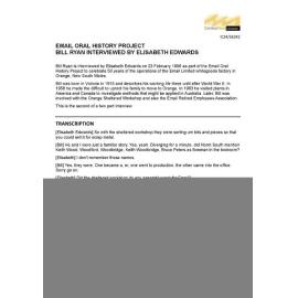 Bill Ryan interviewed by Elisabeth Edwards - Part 