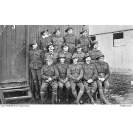 Members of the 21st Reinforcements of the 17th Battalion. Sidney Lister is in the back row on the far right.