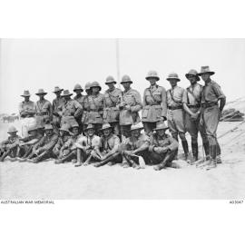 7th Light Horse Regiment officers, Maadi, Egypt. James Dalton is in the back row on the far left.