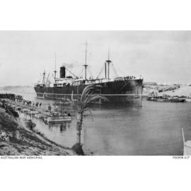 The troop transport ship SS ''Suffolk'', on which Jack sailed to the front