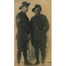  Sergeant John 'Jack' Curran (right) with Sergeant Harry Conroy Thacker