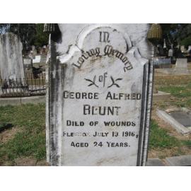 George Alfred Blunt's commemorative headstone, Orange Cemetery