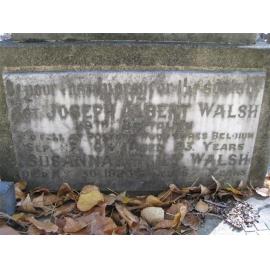  Joseph Albert Walsh commemorative plaque, Orange Cemetery