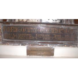 Gerald Griffith memorial plaque, Methodist Church, March