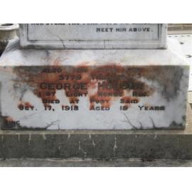 George Holden commemorative plaque, Orange Cemetery