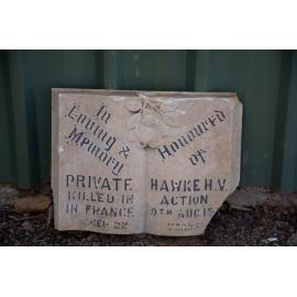 Howard Vivian Hawke memorial, Orange Cemetery