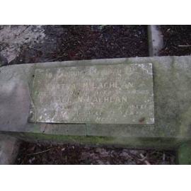 Memorial to John McLachlan, Orange Cemetery