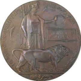 William James Johnson's memorial plaque