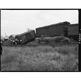 Derailed goods vans