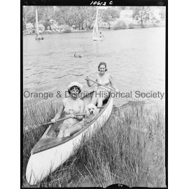 Canoeing at the lake
