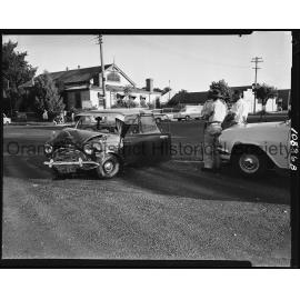 Three-car accident