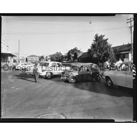 Three-car accident