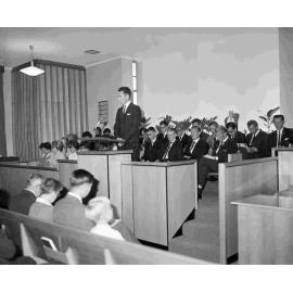Opening service at Mormon Church