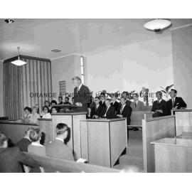 Opening service at Mormon Church