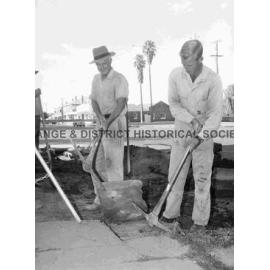 Preparations for new footpath 