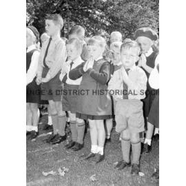 Infants School children at Anzac Day service