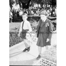 Infants School children at Anzac Day service