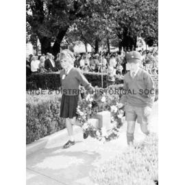 Infants School children at Anzac Day service