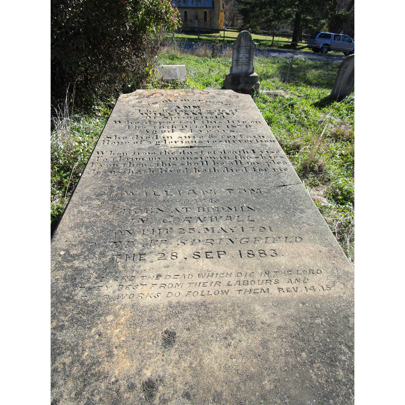 Grave of William Parson Tom