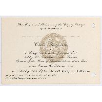 Invitation to a Civic Reception to a Delegation from the Japanese Diet