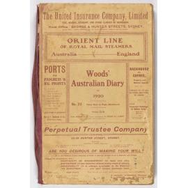 Cook Park Diary 1920