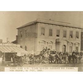 First Cobb & Co coach leaving Bathurst