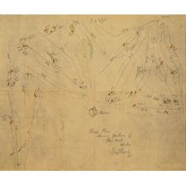 Rough plan showing portions of new work, Duntryleague