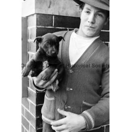 Man with puppy