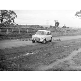 Mini car on road