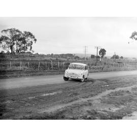 Mini car on road