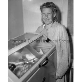 Mrs Keith Smith with baby at Base Hospital